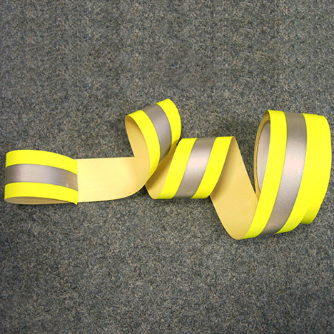 Reflex-Band gelb-silber-gelb, 7,6cm x 3m